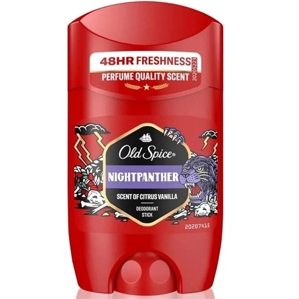 مام اولد اسپایس اصل مدل نایت پنتر ضد تعریق استیکی 48 ساعته 50 گرم | Old Spice DEODORANT StiCK NIGHTPANTHER 48HR 50g
